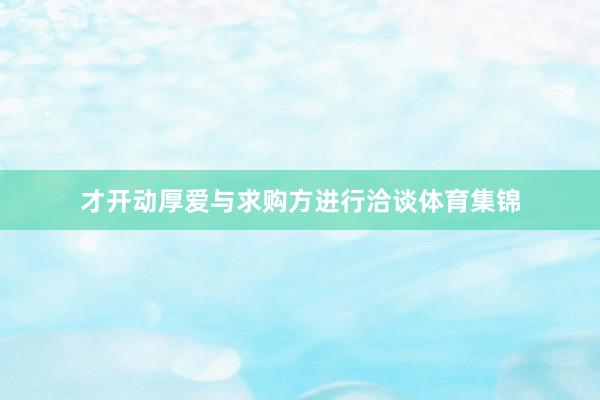 才开动厚爱与求购方进行洽谈体育集锦