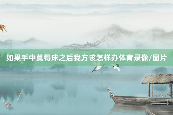 如果手中莫得球之后我方该怎样办体育录像/图片