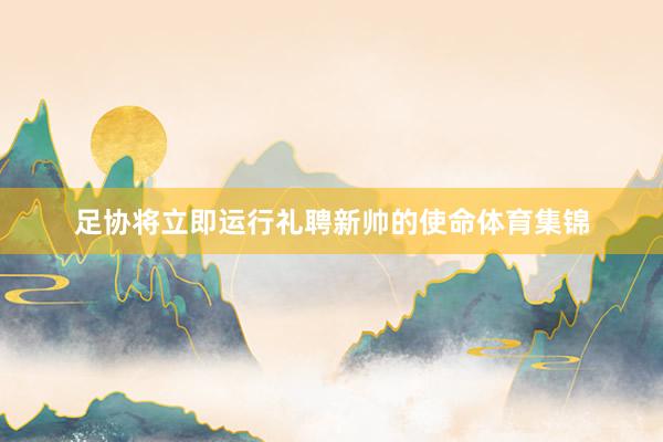 足协将立即运行礼聘新帅的使命体育集锦