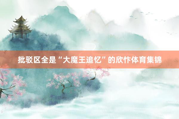 批驳区全是“大魔王追忆”的欣忭体育集锦