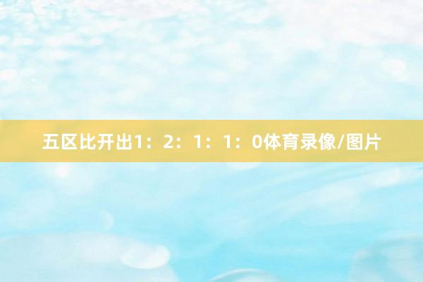 五区比开出1：2：1：1：0体育录像/图片