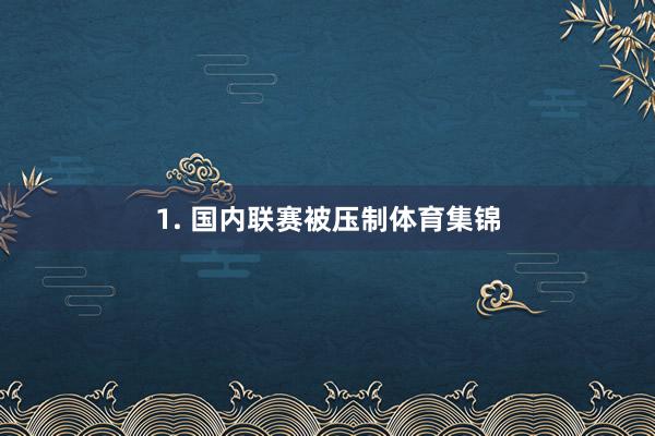 1. 国内联赛被压制体育集锦