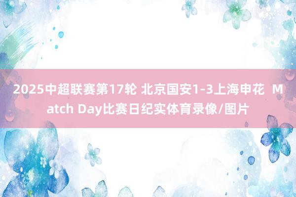 2025中超联赛第17轮 北京国安1-3上海申花  Match Day比赛日纪实体育录像/图片