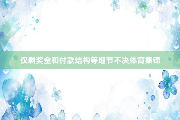 仅剩奖金和付款结构等细节不决体育集锦