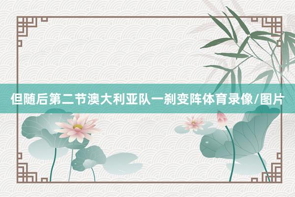 但随后第二节澳大利亚队一刹变阵体育录像/图片
