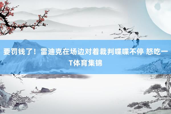 要罚钱了！雷迪克在场边对着裁判喋喋不停 怒吃一T体育集锦
