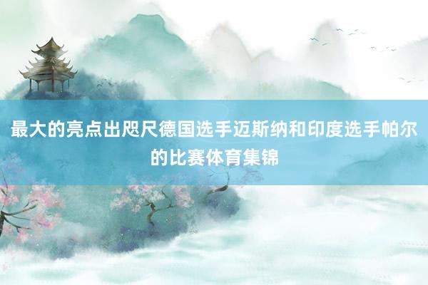 最大的亮点出咫尺德国选手迈斯纳和印度选手帕尔的比赛体育集锦