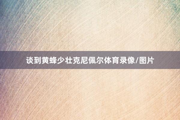 谈到黄蜂少壮克尼佩尔体育录像/图片