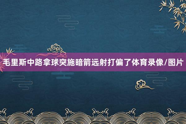 毛里斯中路拿球突施暗箭远射打偏了体育录像/图片