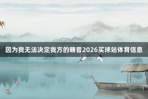 因为我无法决定我方的畴昔2026买球站体育信息