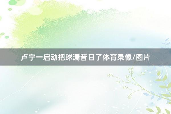 卢宁一启动把球漏昔日了体育录像/图片
