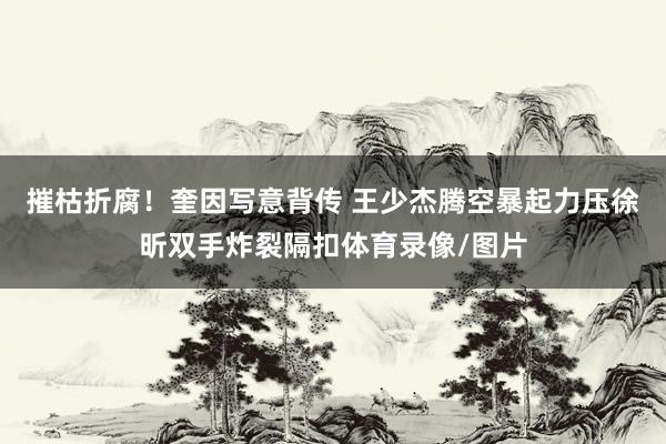 摧枯折腐！奎因写意背传 王少杰腾空暴起力压徐昕双手炸裂隔扣体育录像/图片
