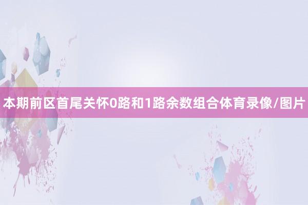 本期前区首尾关怀0路和1路余数组合体育录像/图片