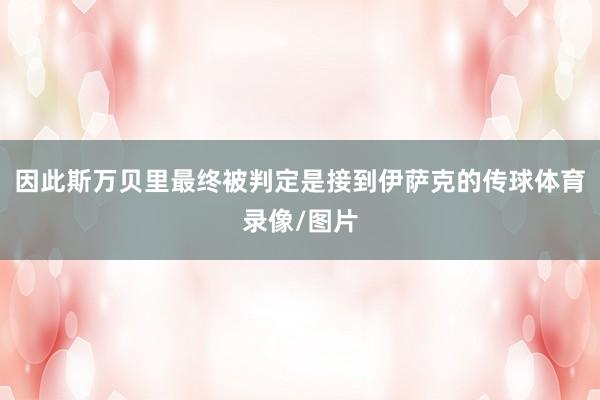 因此斯万贝里最终被判定是接到伊萨克的传球体育录像/图片