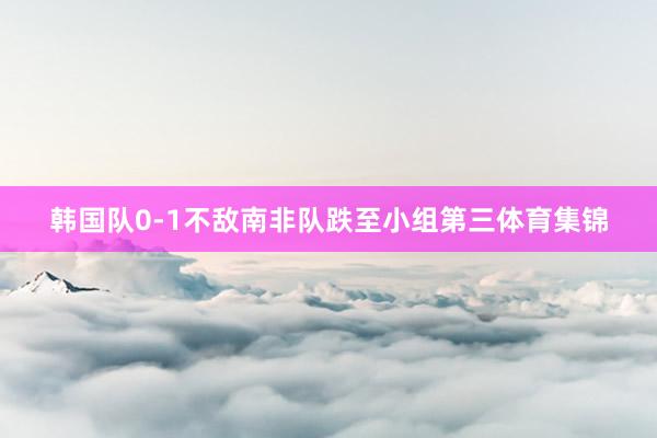 韩国队0-1不敌南非队跌至小组第三体育集锦
